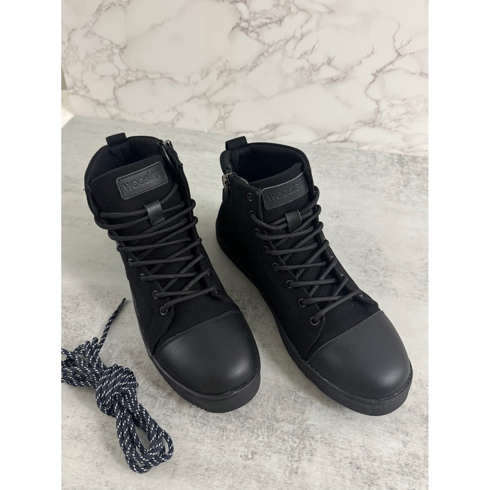 Woobies MOD-2 Black Tactical High Top Side Zip Shoes Mens Size 8